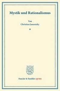 Abbildung von: Mystik und Rationalismus - Duncker & Humblot