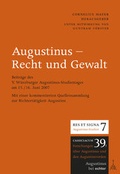 Cover: Augustinus - Recht und Gewalt - Echter