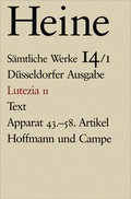 Cover: S&auml;mtliche Werke. Historisch-kritische Gesamtausgabe der Werke. D&uuml;sseldorfer Ausgabe / Lutezia II - Hoffmann & Campe