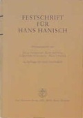 Cover: Festschrift f&uuml;r Hans Hanisch - Carl Heymanns Verlag