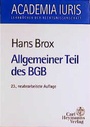 Bild: Allgemeiner Teil des BGB - Carl Heymanns Verlag