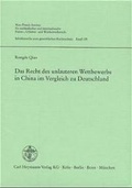 Cover: Das Recht des unlauteren Wettbewerbs in China im Vergleich zu Deutschland - Carl Heymanns Verlag