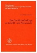 Abbildung von: Die Gesellschafterklage im GmbH- und Aktienrecht - Carl Heymanns Verlag