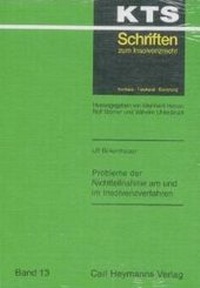 Abbildung von: Probleme der Nichtteilnahme am und im Insolvenzverfahren - Carl Heymanns Verlag