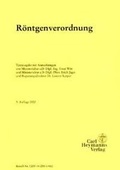 Bild: Röntgenverordnung - Carl Heymanns Verlag