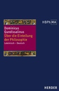 Cover: De divisione philosophiae. &Uuml;ber die Einteilung der Philosophie - Verlag Herder