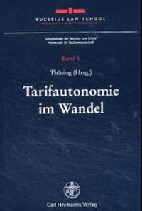 Abbildung von: Tarifautonomie im Wandel - Carl Heymanns Verlag