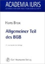 Bild: Allgemeiner Teil des BGB - Carl Heymanns Verlag