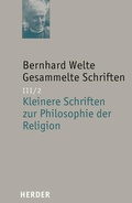 Cover: Kleinere Schriften zur Philosophie der Religion - Verlag Herder