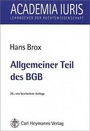 Bild: Allgemeiner Teil des BGB - Carl Heymanns Verlag