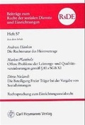 Cover: Beitr&auml;ge zum Recht der sozialen Dienste und Einrichtungen - Carl Heymanns Verlag