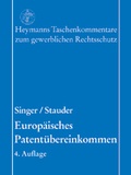 Cover: Europ&auml;isches Patent&uuml;bereinkommen - Elektronische Ausgabe - Carl Heymanns Verlag