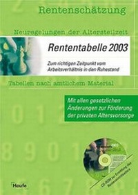 Abbildung von: Rententabelle 2003 - Haufe-Lexware