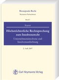 Cover: H&ouml;chstrichterliche Rechtsprechung zum Insolvenzrecht - Carl Heymanns Verlag