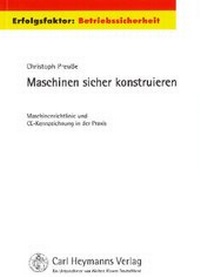 Bild: Maschinen sicher konstruieren - Carl Heymanns Verlag