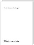 Cover: Das System der Rechtsmittel nach dem Zivilprozessreformgesetz - Carl Heymanns Verlag