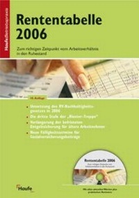 Abbildung von: Rententabelle 2006 - Haufe-Lexware