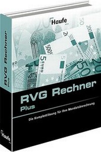 Enlarge image Cover: RVG Rechner Plus (ehemals Haufe BRAGO) - Haufe-Lexware