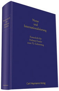Bild: Festschrift für Helmut Fessler - Carl Heymanns Verlag