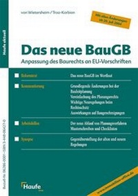 Abbildung von: Das neue BauGB - Haufe-Lexware