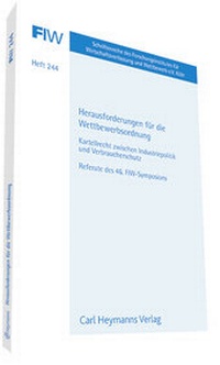 Abbildung von: Herausforderungen für die Wettbewerbsordnung (FIW 244) - Carl Heymanns Verlag