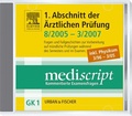 Cover: MEDISCRIPT-CD-ROM GK1, PHYSIKUM 3/96-3/05, Erster Abschnitt der &Auml;rztlichen Pr&uuml;fung 8/05-3/07 - Urban & Fischer