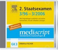 Enlarge image Cover: MEDISCRIPT CD-ROM GK3, 2. Staatsexamen 3/96-3/06 - Urban & Fischer