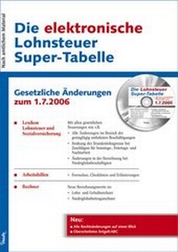 Abbildung von: Die elektronische Lohnsteuer Super-Tabelle 2007 - Haufe-Lexware