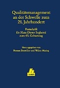 Cover: Qualit&auml;tsmanagement an der Schwelle zum 21. Jahrhundert - Hanser