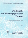 Cover: Quellentexte zur Witterungsgeschichte Europas von der Zeitenwende bis zum Jahr 1850 / Hydrographie (1751-1800) - Borntraeger