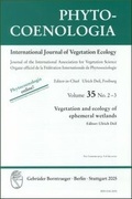 Cover: Vegetation and ecology of ephemeral wetlands - Borntraeger