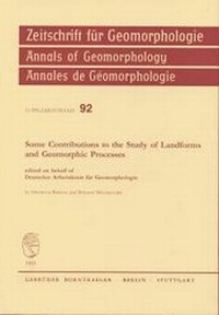 Enlarge image Cover: Some Contributions to the Study of Landforms and Geomorphic Processes - Borntraeger