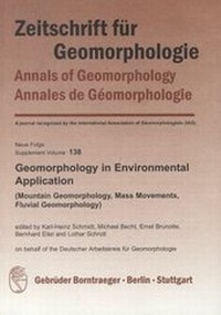 Enlarge image Cover: Geomorphology in Environmental Application - Borntraeger