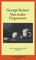 Cover: Von realer Gegenwart - Hanser