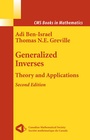 Cover: Generalized Inverses - Springer