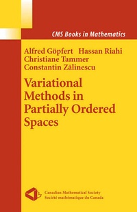 Enlarge image Cover: Variational Methods in Partially Ordered Spaces - Springer