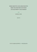 Cover: Dokumente zur Geschichte der iranischen Hunnen in Baktrien und Indien - Harrassowitz Verlag