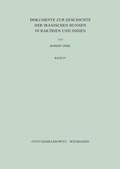 Cover: Dokumente zur Geschichte der iranischen Hunnen in Baktrien und Indien - Harrassowitz Verlag