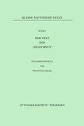 Cover: Der Text des "Nilhymnus" - Harrassowitz Verlag