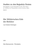 Cover: Die Milit&auml;rischen Eide der Hethiter - Harrassowitz Verlag
