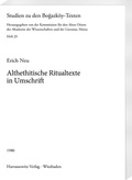 Cover: Althethitische Ritualtexte in Umschrift - Harrassowitz Verlag
