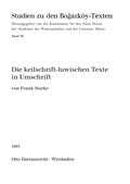 Cover: Die keilschrift-luwischen Texte in Umschrift - Harrassowitz Verlag