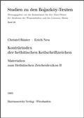 Cover: Kontr&auml;r-Index der hethitischen Keilschriftzeichen - Harrassowitz Verlag