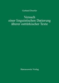 Cover: Versuch einer linguistischen Datierung &auml;lterer ostt&uuml;rkischer Texte - Harrassowitz Verlag