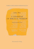 Cover: A Grammar of Biblical Hebrew - Harrassowitz Verlag