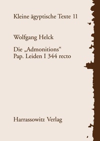 Enlarge image Cover: Die "Admonitions" - Harrassowitz Verlag