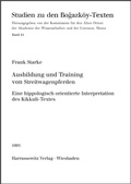 Cover: Ausbildung und Training von Streitwagenpferden - Harrassowitz Verlag