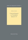 Cover: Untersuchungen zu Totenbuch Spruch 151 - Harrassowitz Verlag