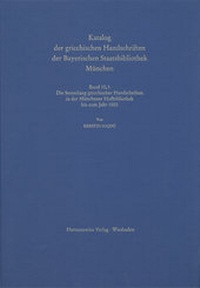 Abbildung von: Catalogus codicum manu scriptorum Bibliothecae Monacensis. (Handschriftenkatalog... / Codices graeci Monacenses / Katalog der griechischen Handschriften der Bayerischen Staatsbibliothek München - Die Sammlung griechischer Handschriften in der Münchener Hofbibliothek bis zum Jahr 1803 - Harrassowitz Verlag