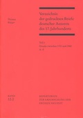 Cover: Verzeichnis der gedruckten Briefe deutscher Autoren des 17. Jahrhunderts / Drucke zwischen 1751 und 1980 - Harrassowitz Verlag